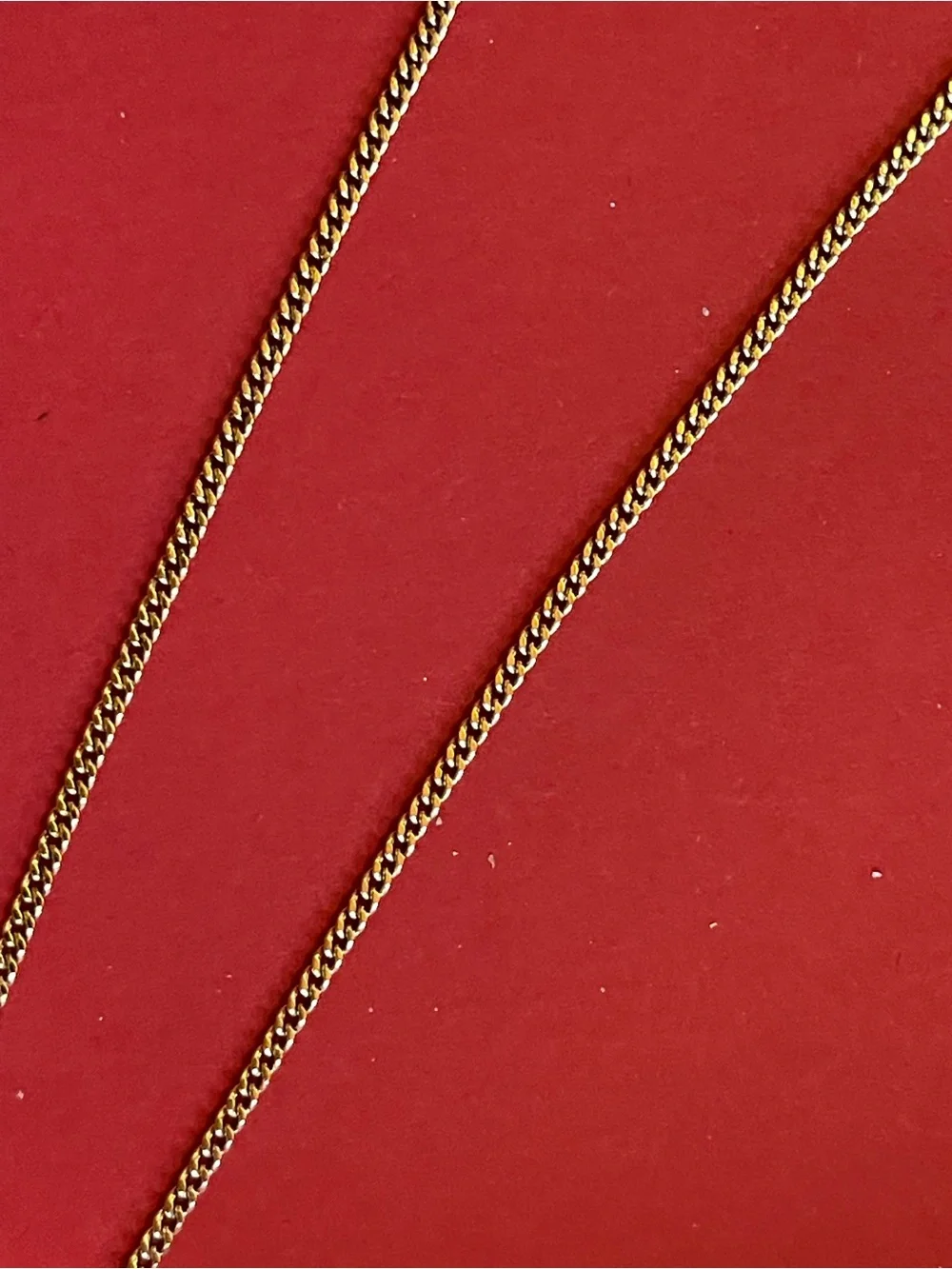 Tova Gold Chain Necklace with light blue  Cross and Blue Gem - Picture 5 of 5